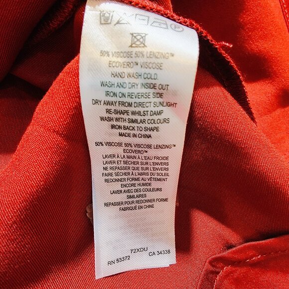 French Connection Women's Small Long Sleeve Burgundy Blouse NWT - Picture 9 of 9